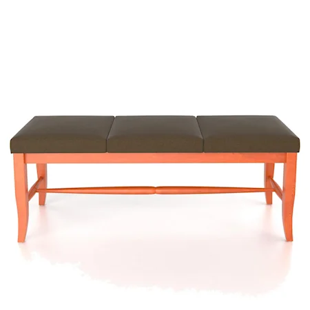 Customizable 3 Seat Upholstered Bench, 20"